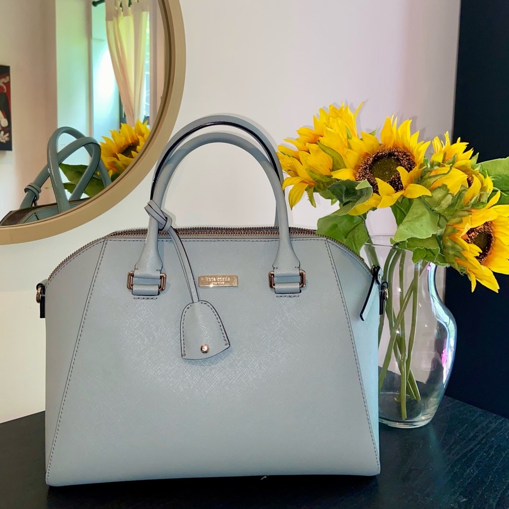kate spade blue leather satchel 💙